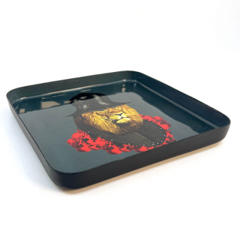 Gangzai LION QUICHOTTE vide Poche, Mini Size Tray, square, Curiosito-Phoenix-Circus, paint Lacquer multicolor, side